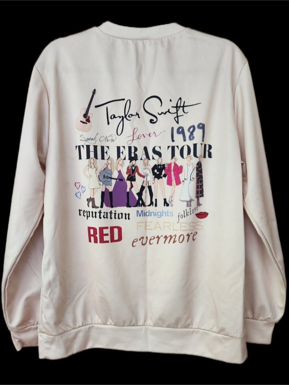 Taylor Swift Cream Graphic Eras Tour Sweatshirt - Picture 2 of 4